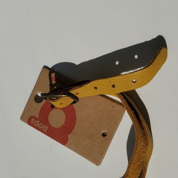 Boutique Swap Bops Yellow Leather Adjustable Choker Necklace Charm Sold Separate - Picture 2 of 5